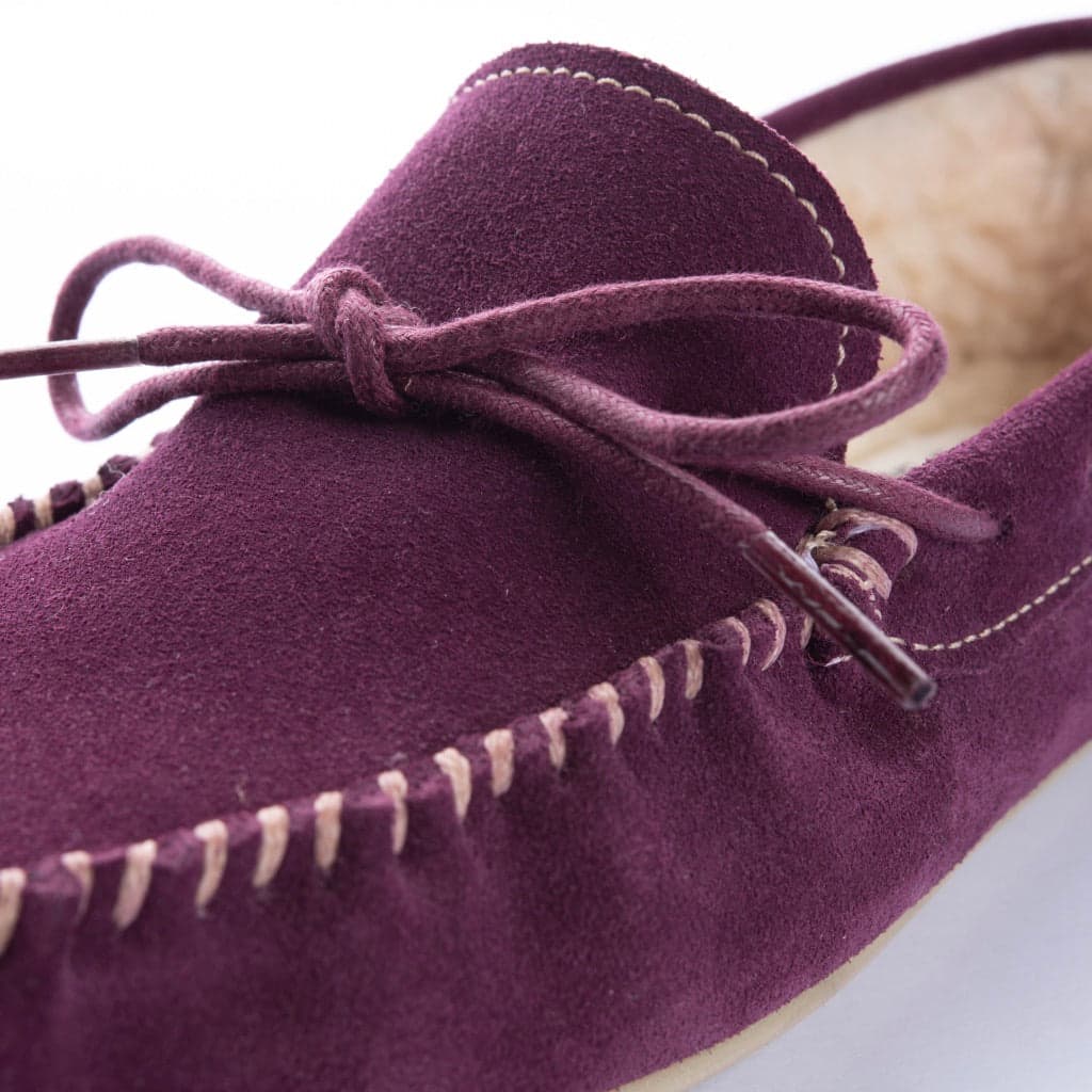 Pantuflas Apaches Mujer Peluche Uva - imagen 4