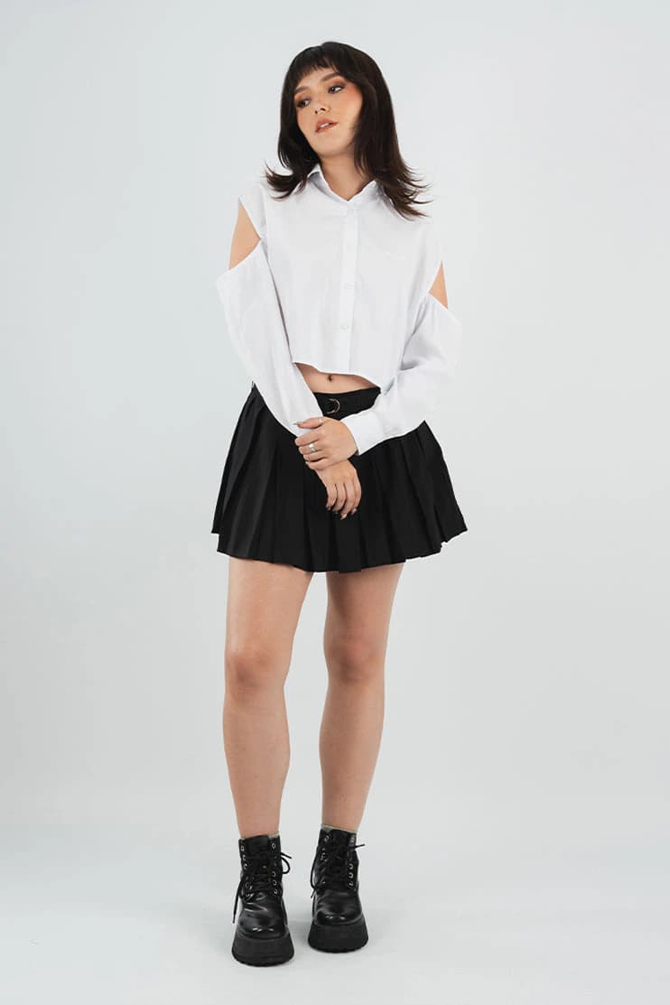 FALDA CON PRENSES NEGRO - imagen 2