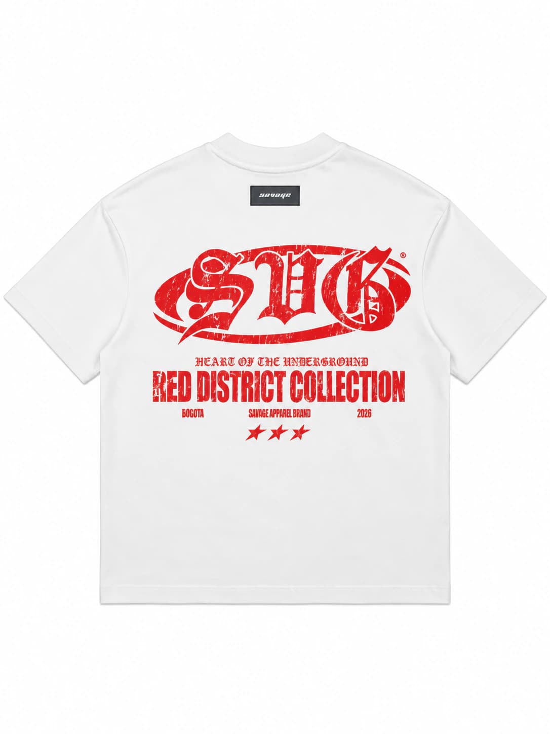Camiseta Marfil Oversize Repping Bogota Savage  250 gramos - imagen 2