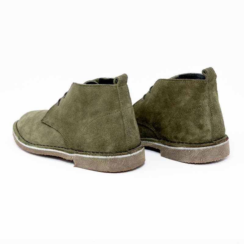 Botas Desert Hombre Cuero Carnaza Verde Oliva - imagen 2