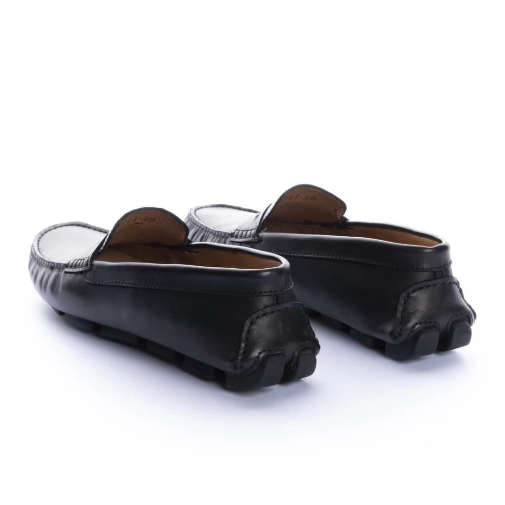 Mocasines Hombre Penny Cuero Liso Negro - imagen 2