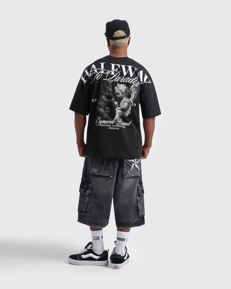 Camiseta Negra Oversize Paradise - imagen 5