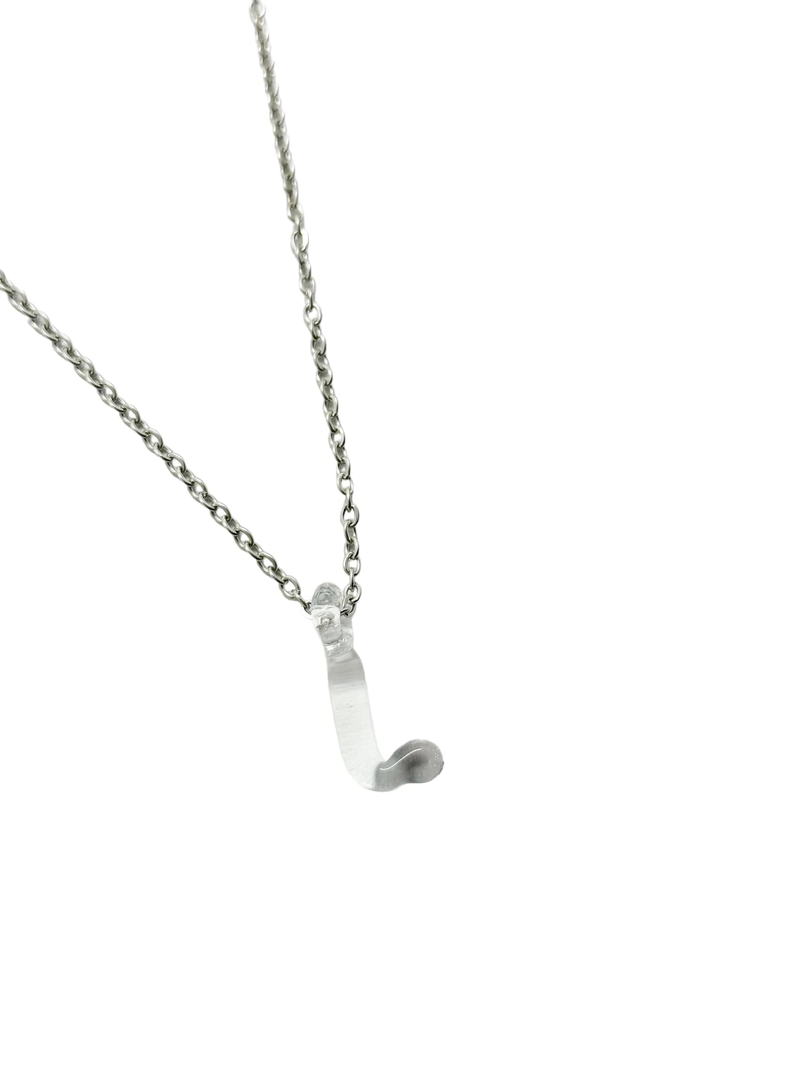clear glass necklace 1 letter - imagen 18