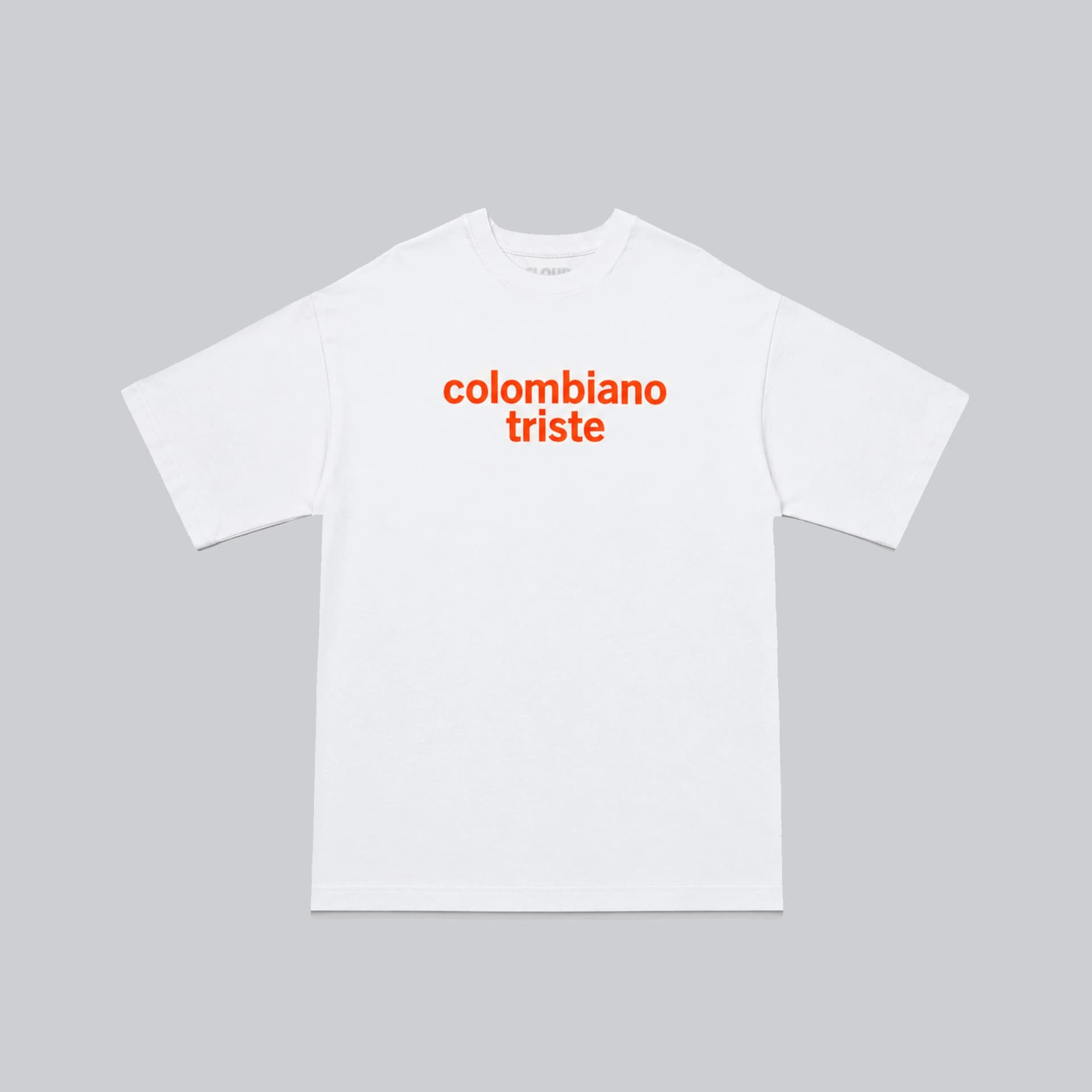 Camiseta colombiano triste blanco/rojo