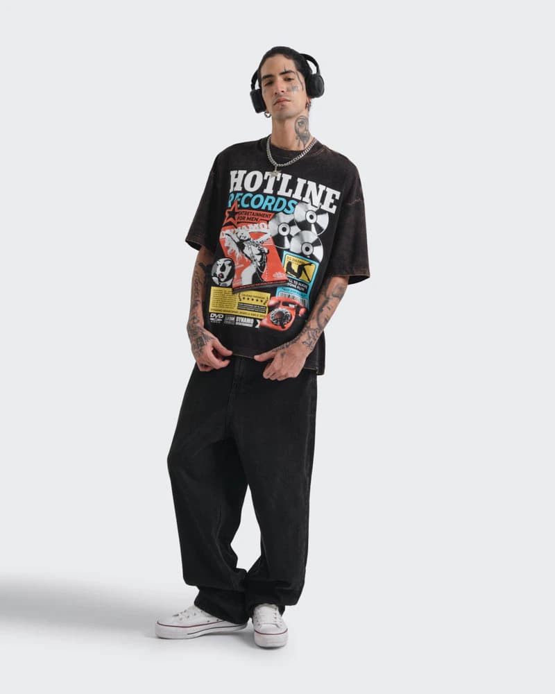 Camiseta Gris Oversize Hotline - imagen 8