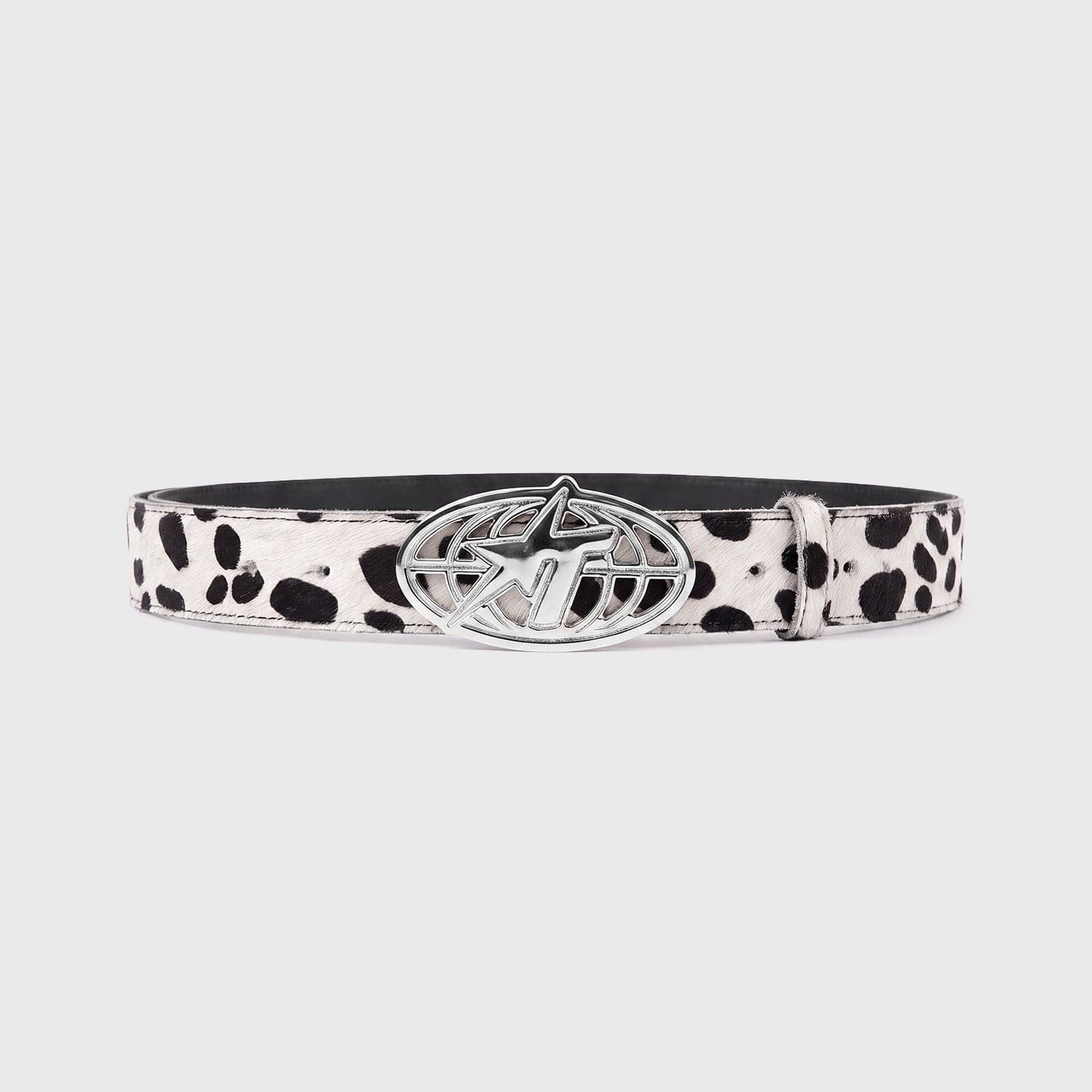 Cow Texture Belt - Black/White
