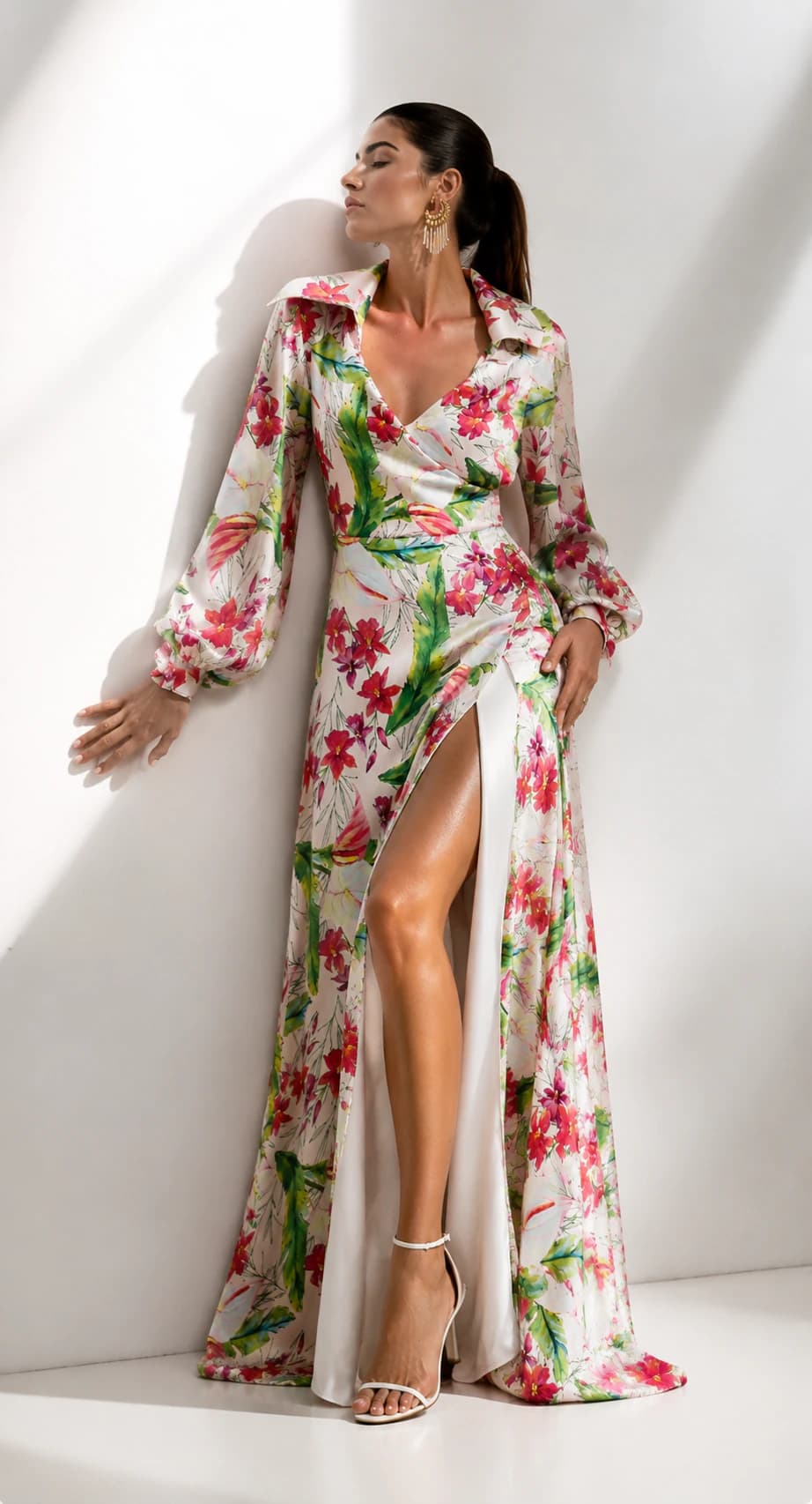 Vestido Balisia Flores Fondo Rosa - imagen 2