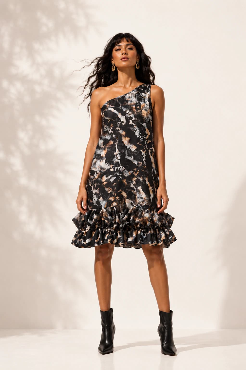 Vestido Chiquima Feathers Negro - imagen 1