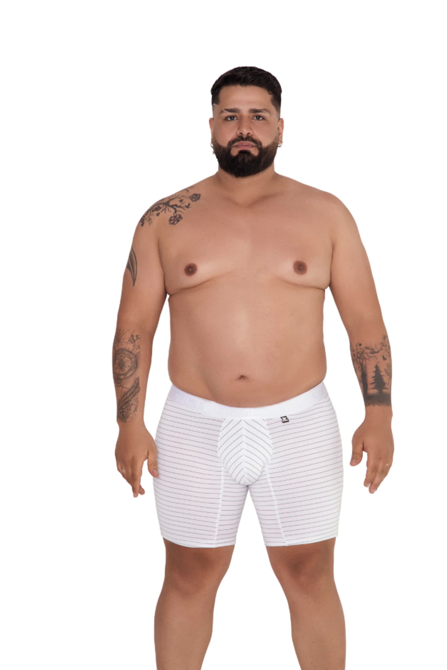 BOXER MICROFIBRA RAYAS EXTRA BLANCO - imagen 1