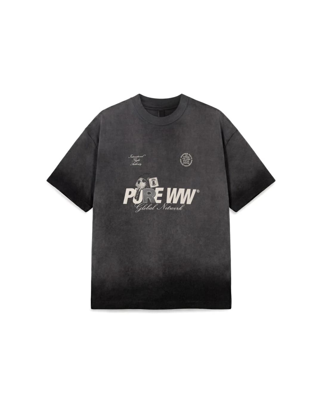 ACROSS THE LINES WASHED BLACK KEY T-SHIRT - imagen 1