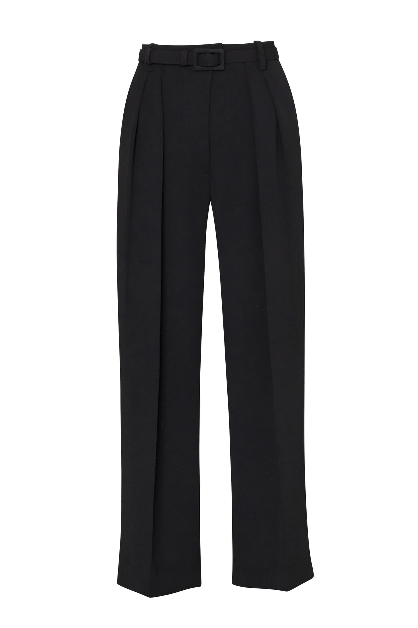 Crop Wide-Leg Pleated Cady Trousers - imagen 2