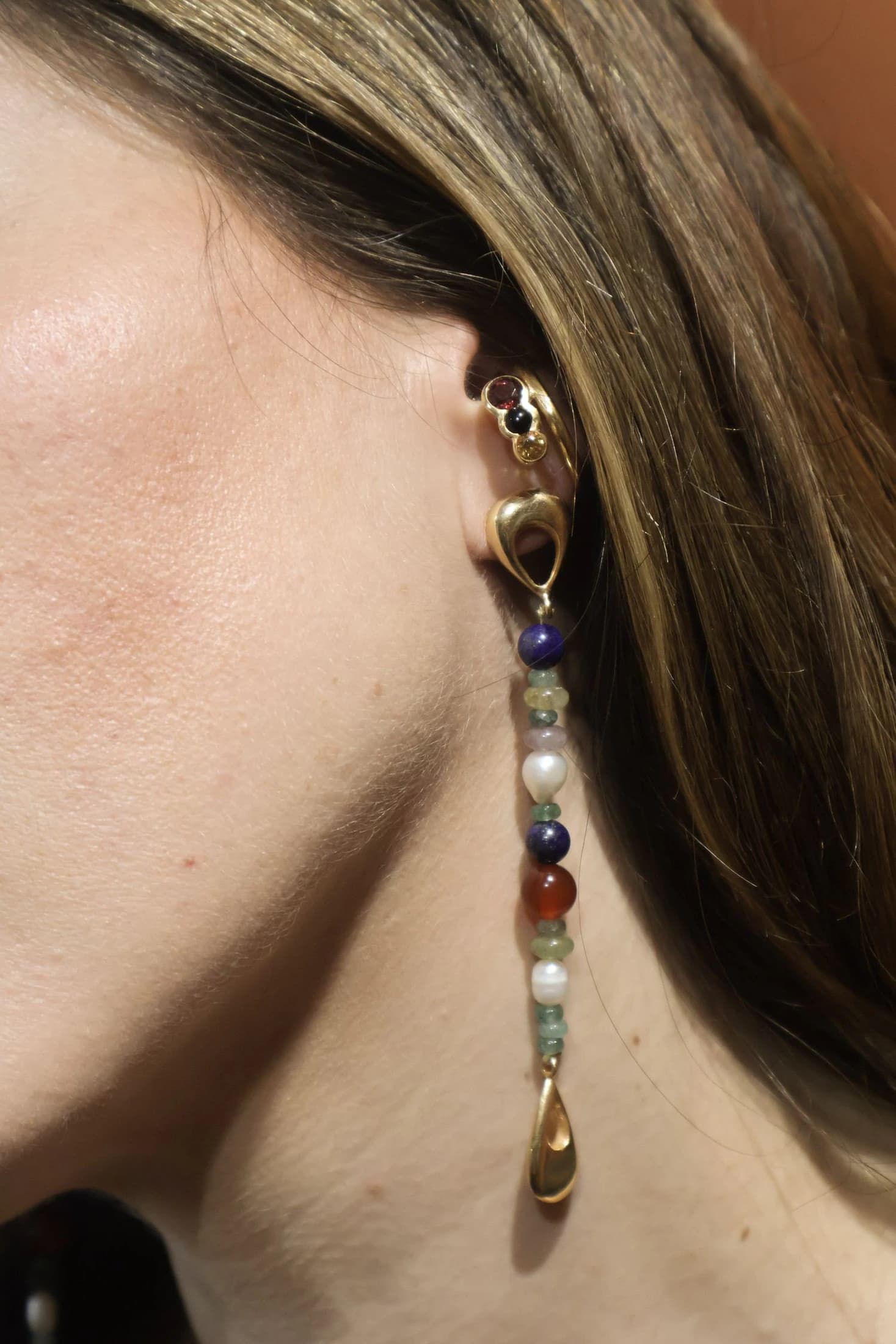 Milpa Earrings Gold - imagen 3