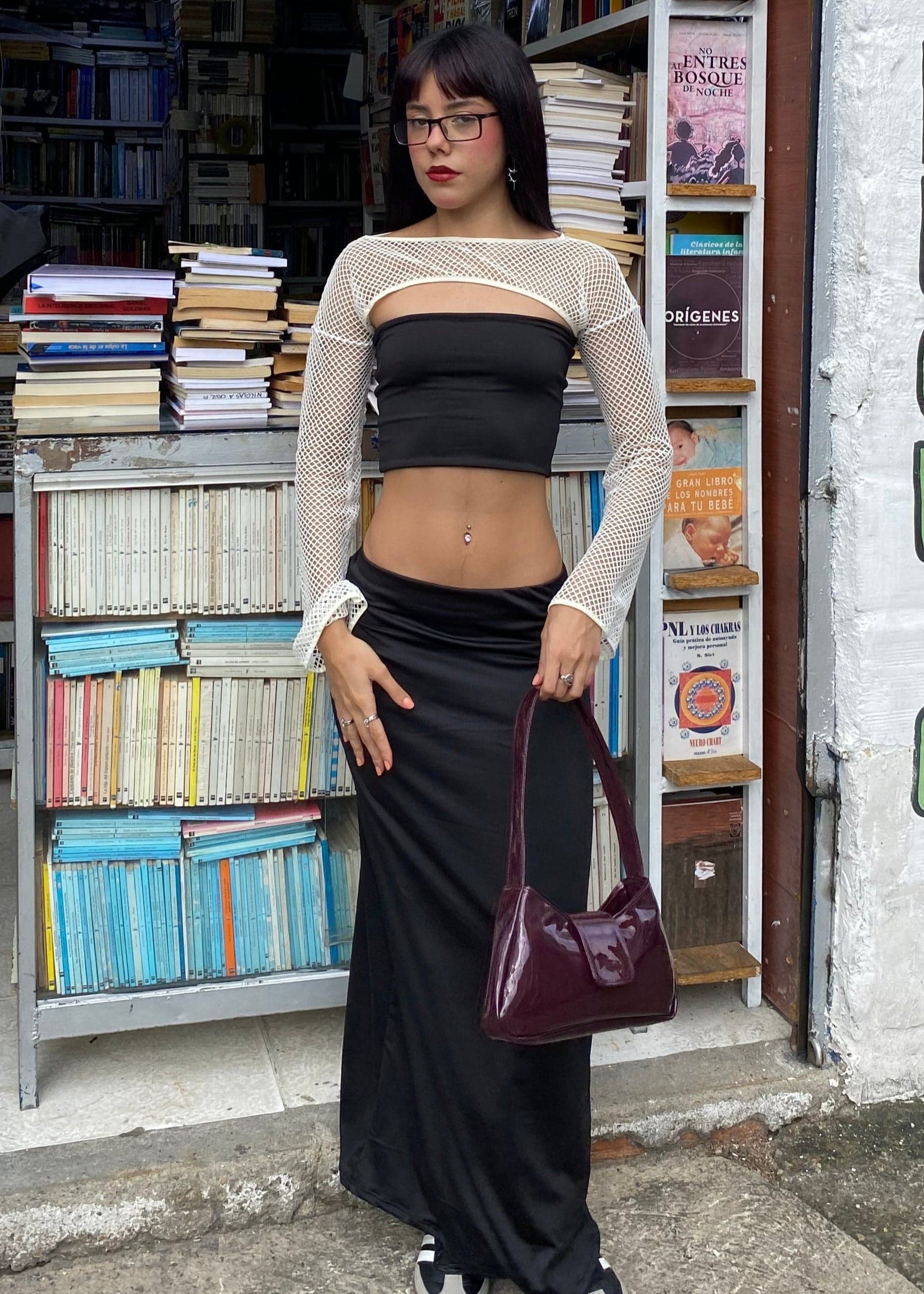 FALDA MIDI NEGRA - imagen 1