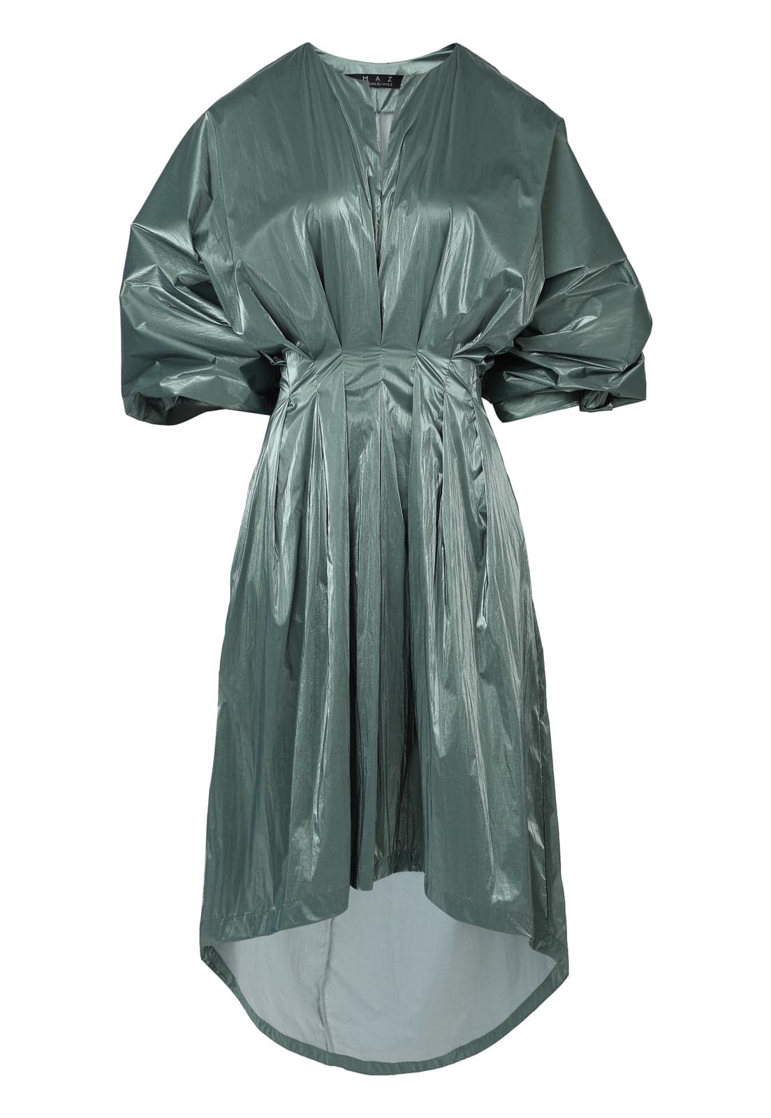 METALLIC PIN TUCK DRESS