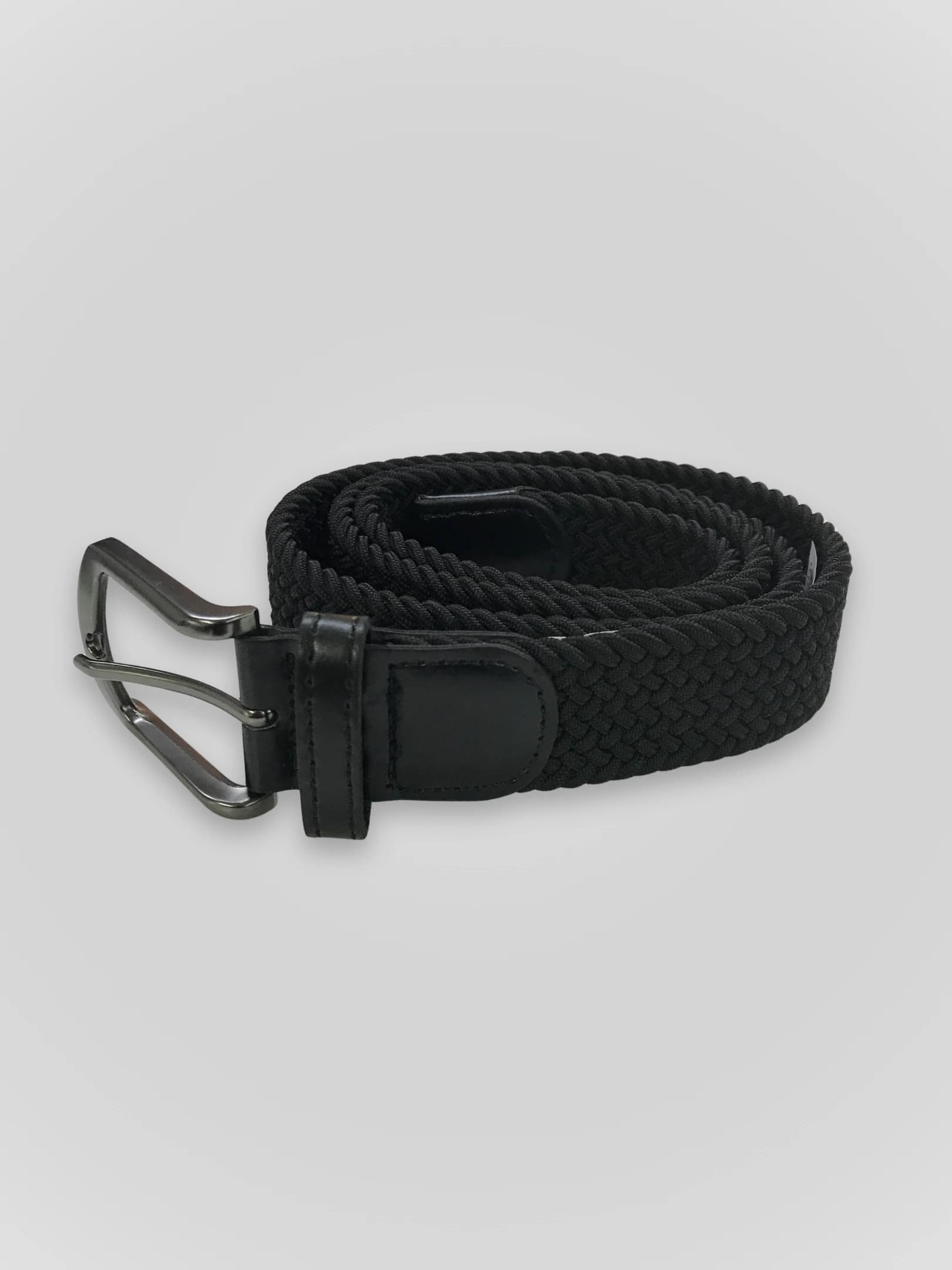 Cinturón trenzado negro - imagen 1