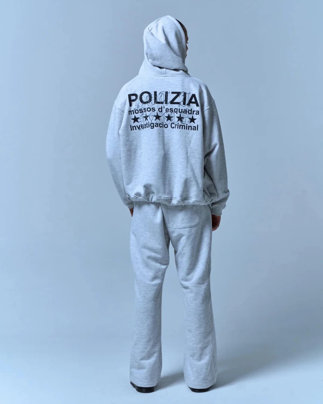 POLIZIA GRAY HOODIE - imagen 2