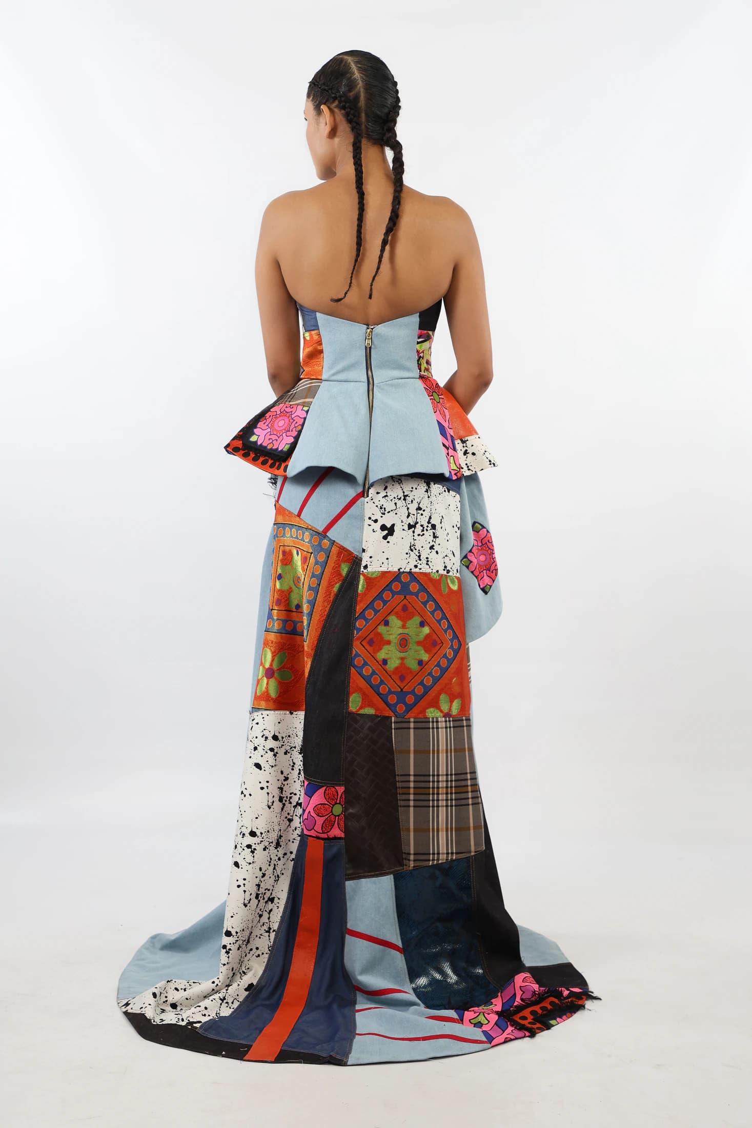 Denim Patchwork Dress - imagen 2