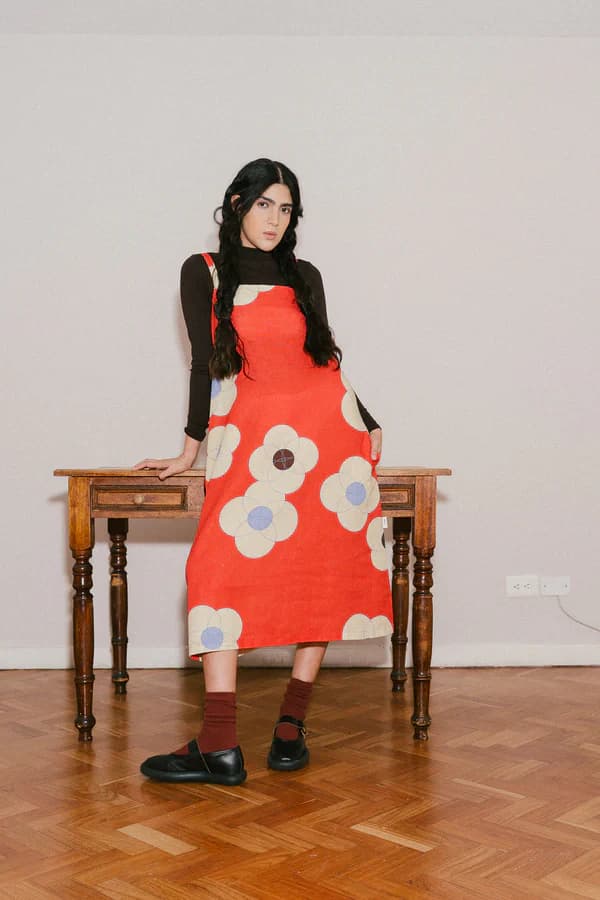 VESTIDO FLORES FUEGO - imagen 4