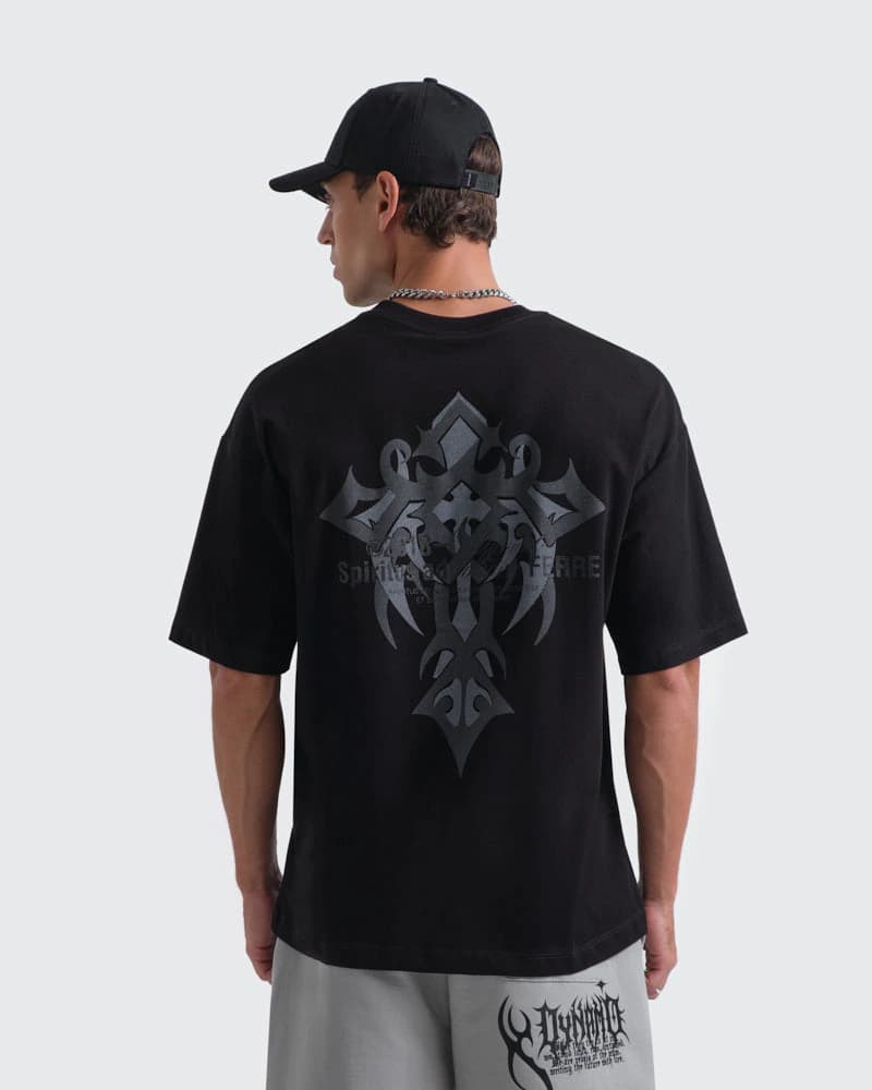 Camiseta Negra Oversize Spirit Keeper - imagen 2