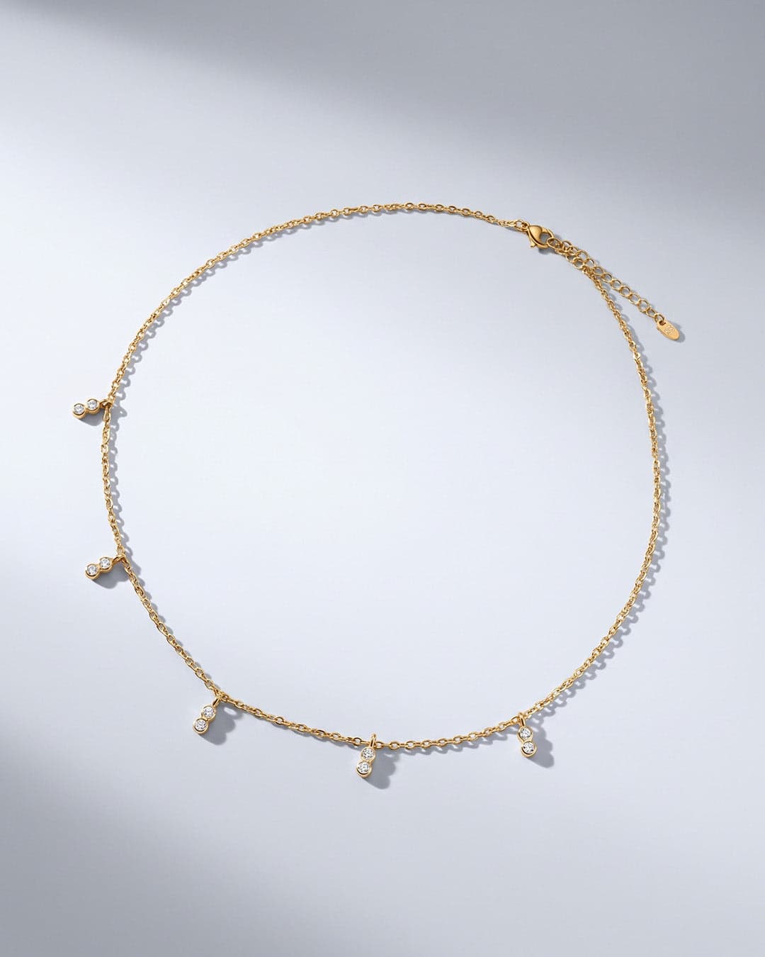 Collar Dijes 2 Cristales - imagen 2