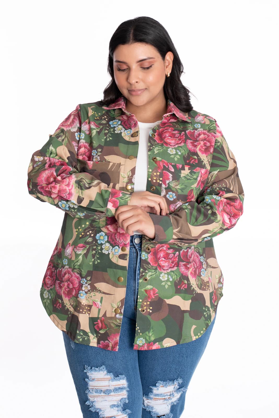 Chaqueta Flores Estampada - imagen 2