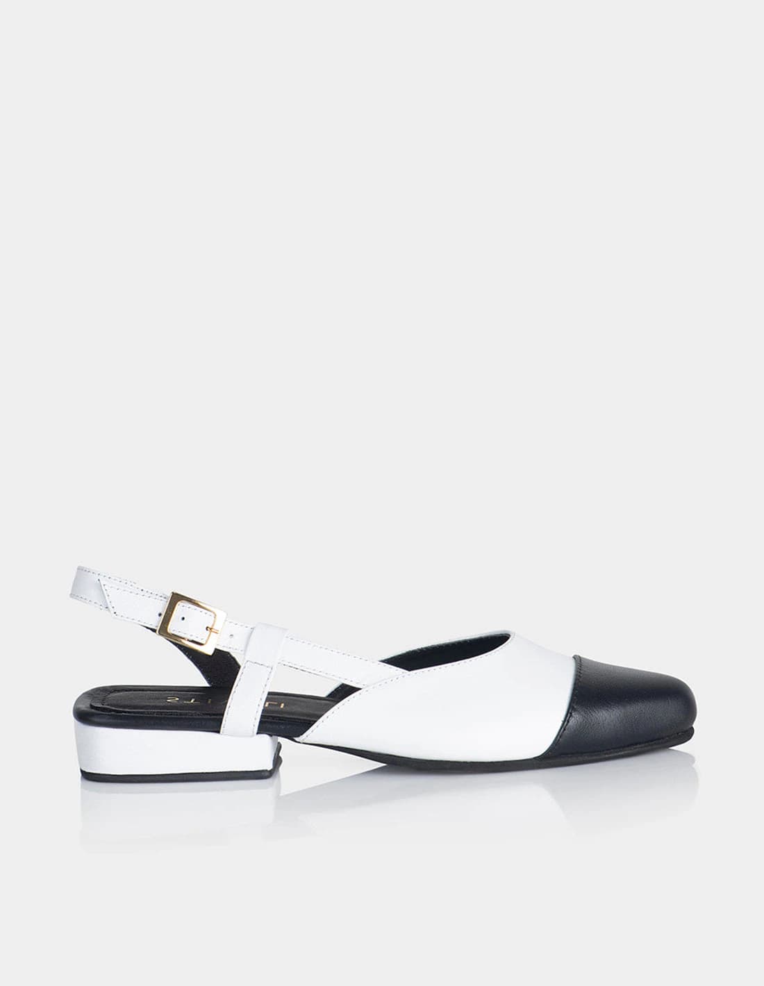Baleta Slingback Kala Negro x Blanco - imagen 1