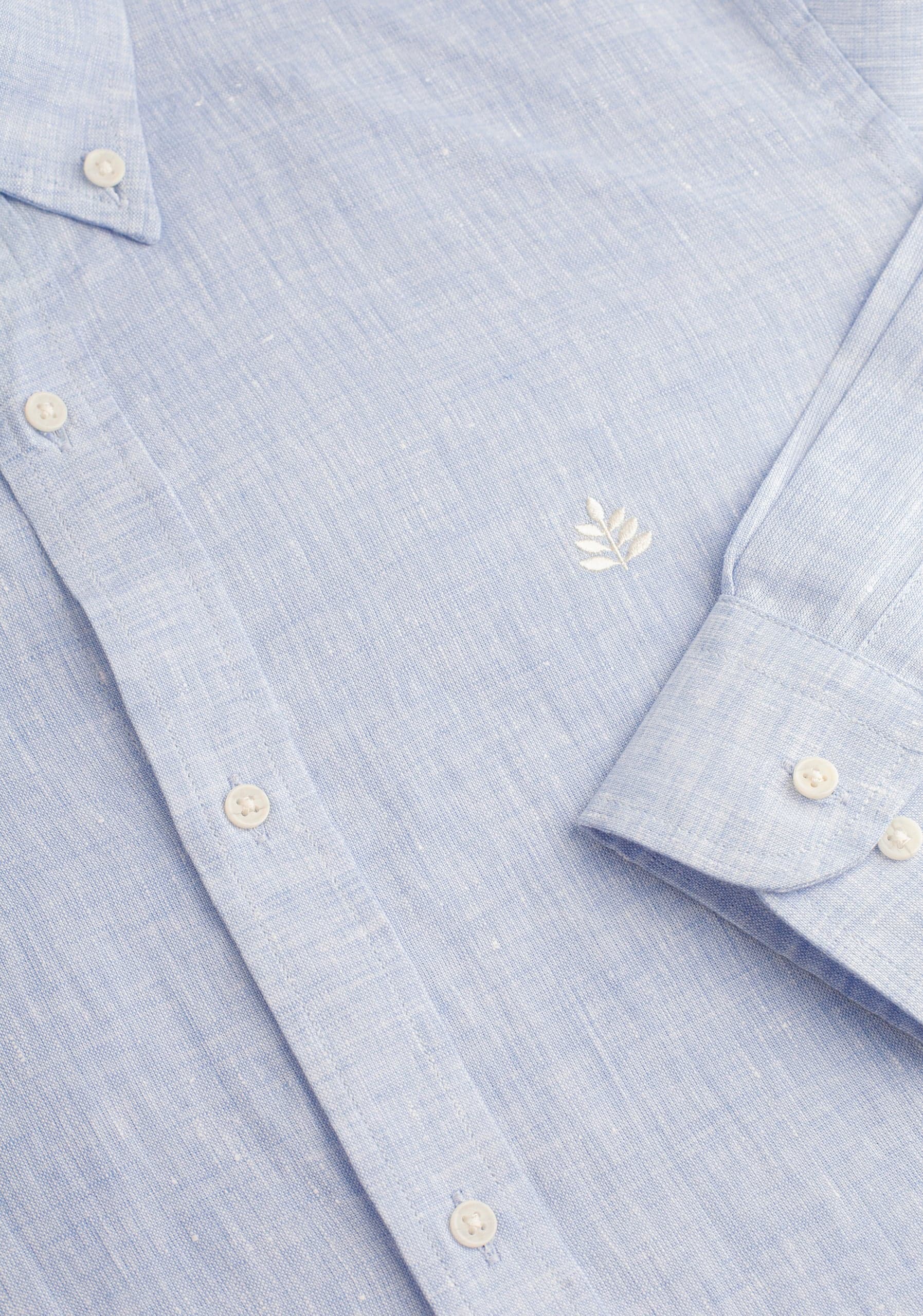 Camisa H CBD Lino L-Mar Azul Claro - imagen 3