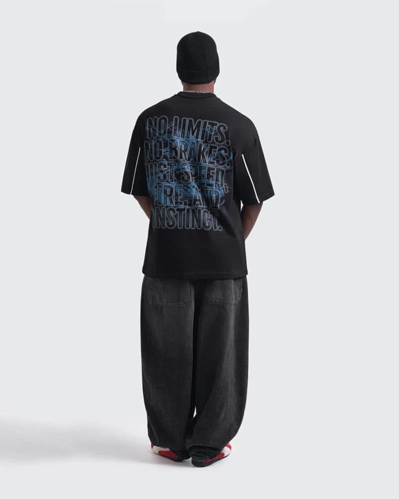 Camiseta Negra Oversize Thunder Racing - imagen 7