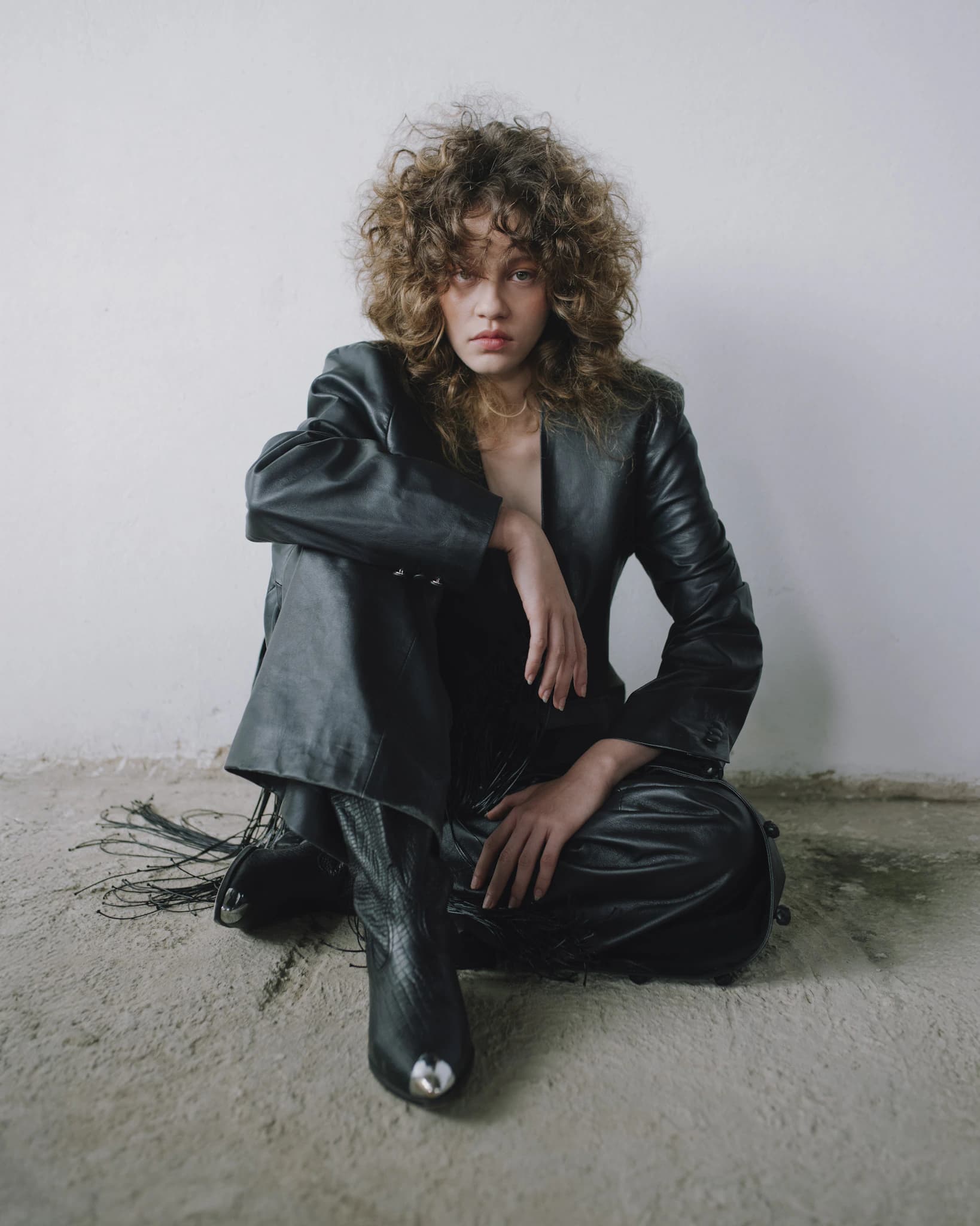 MACRAME LEATHER BLAZER - imagen 8
