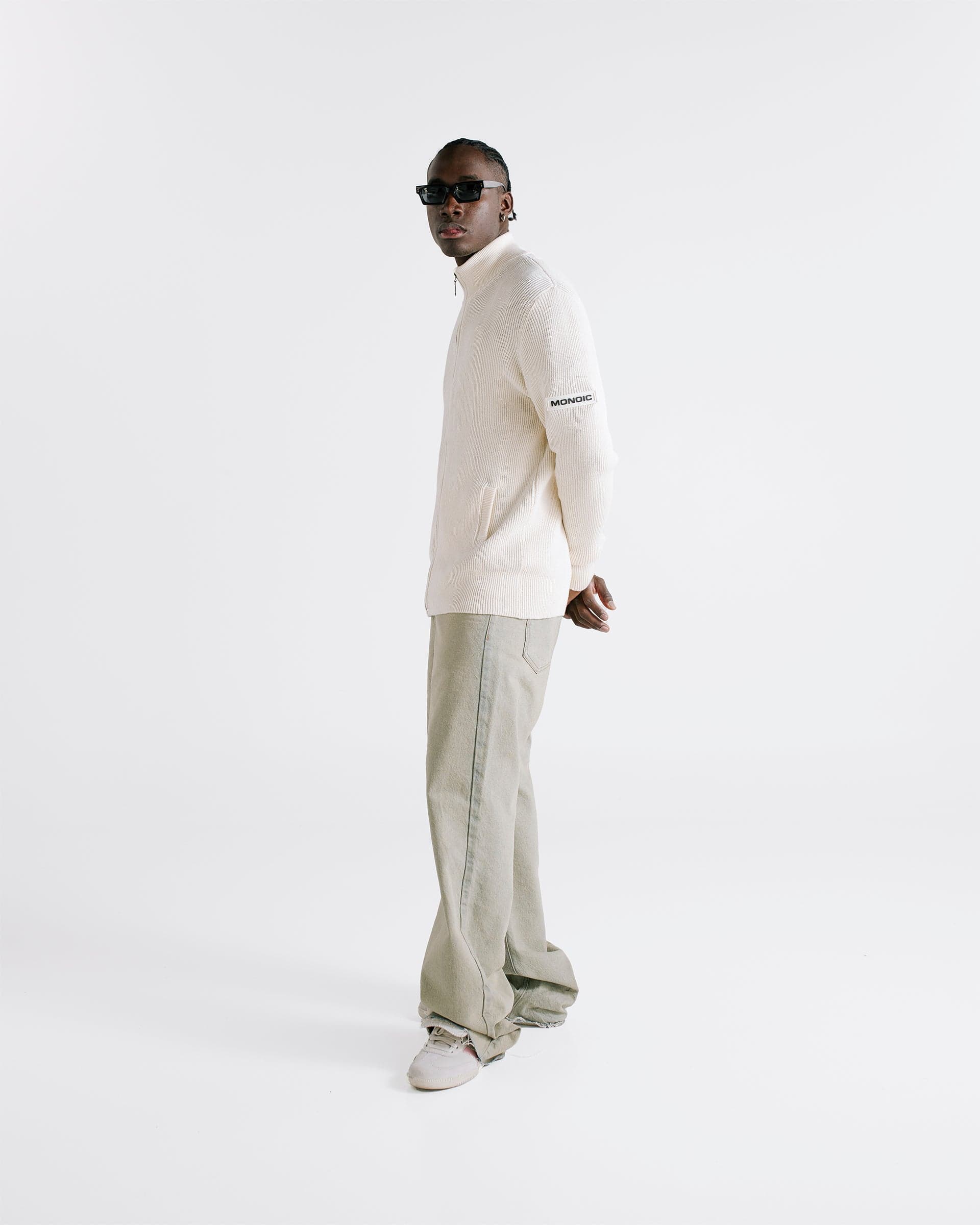 Zip Knit Sweater - Crema - imagen 5