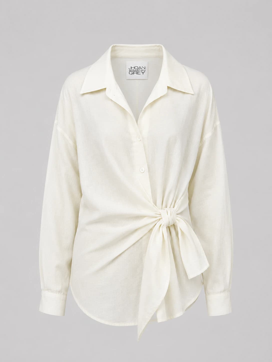 Tie-Waist Wrap Shirt - imagen 1
