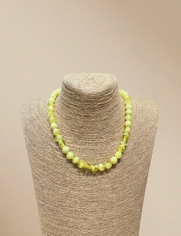 Collar Bolas Acuarela Amarillo