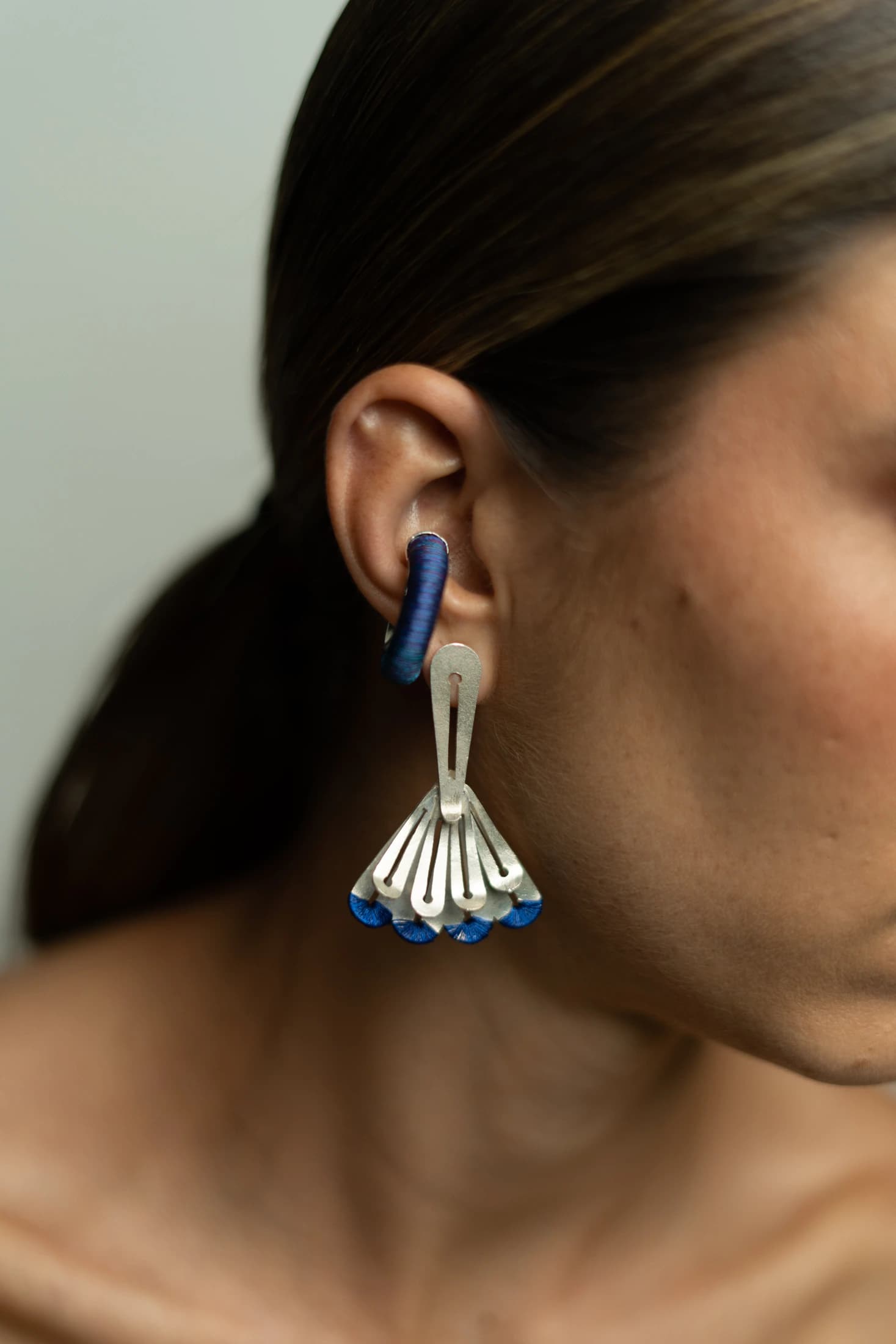 Arete Colita de Pájaro Tejido - imagen 4