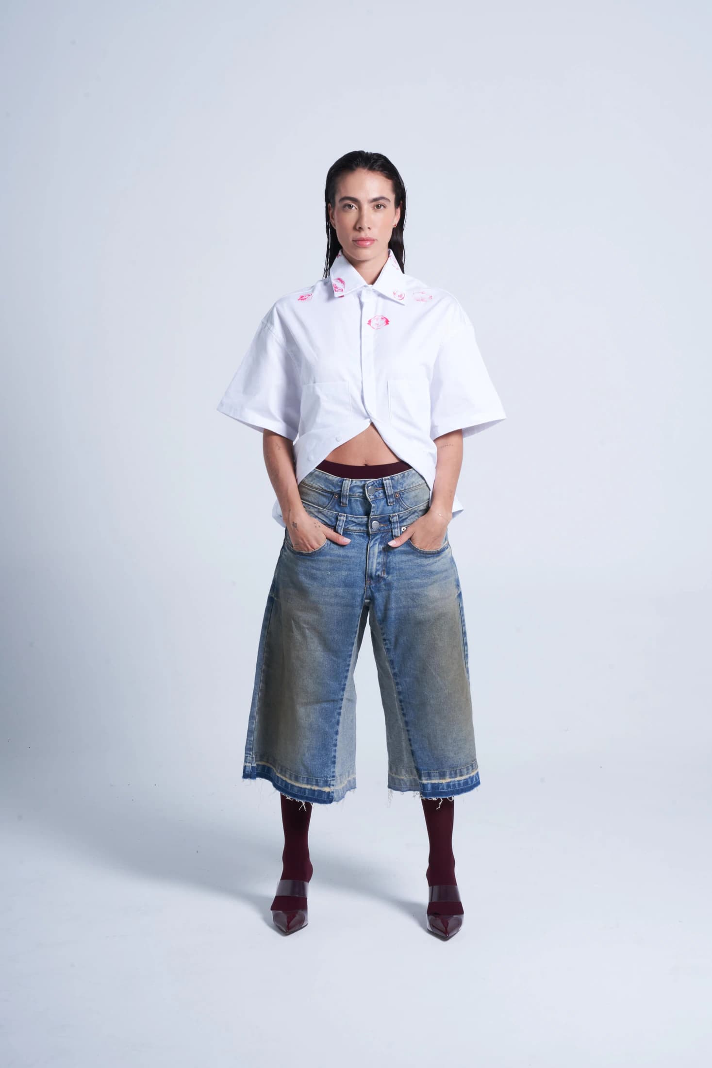 TOO MUCH IRONY! WHITE OVERSHIRT - imagen 2