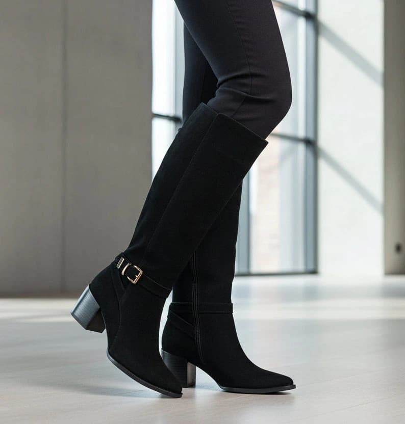 Bota Loren Gamuza Negro - imagen 2