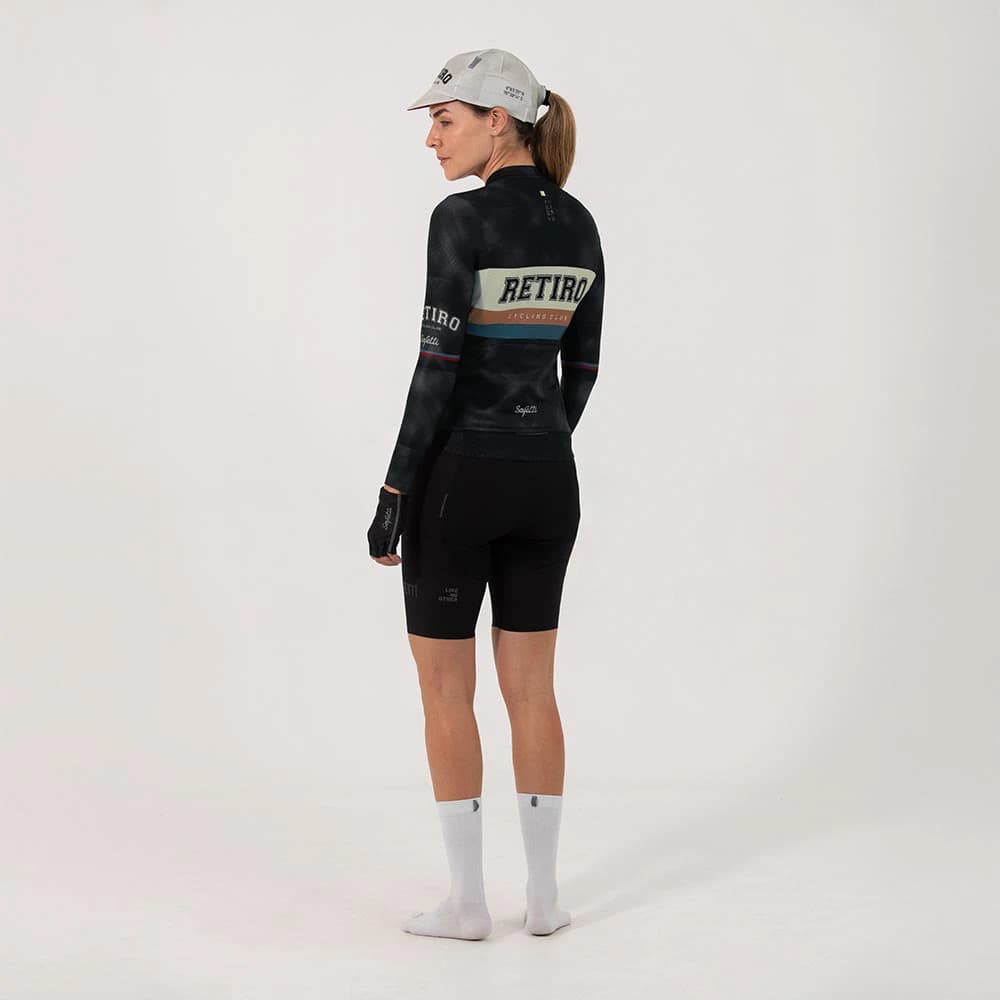 CAMISA CICLISMO MANGA LARGA RETIRO 2025 BLACK PARA MUJER - imagen 2