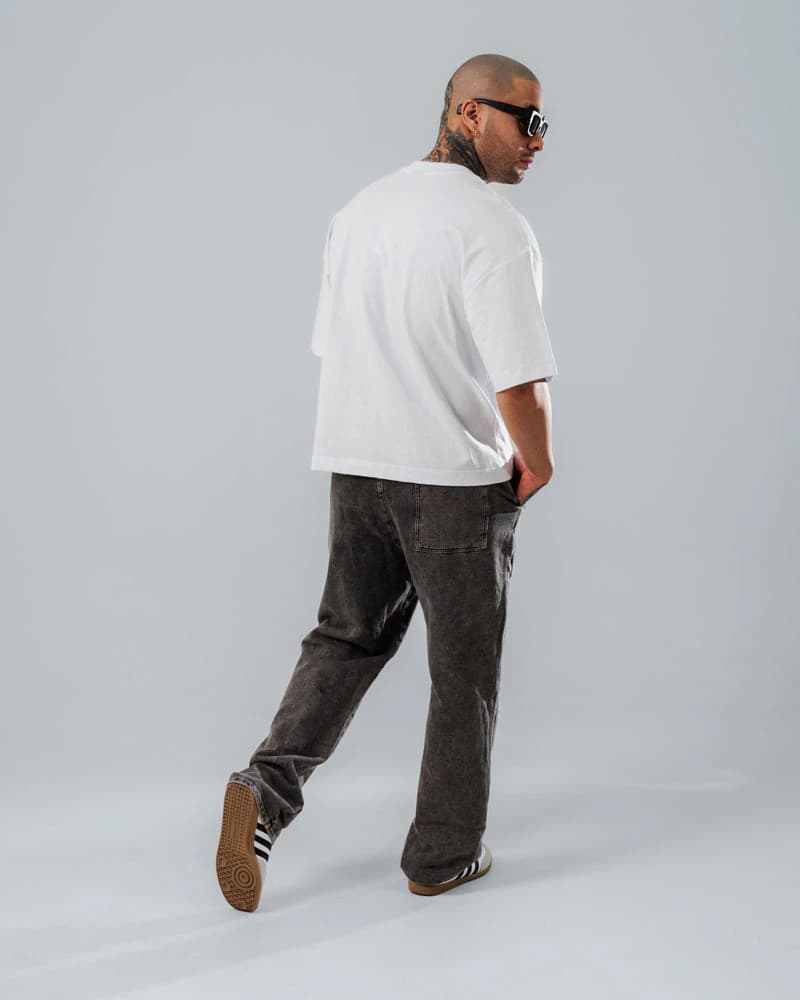 Camiseta Boxy Fit Básica Blanca - imagen 5