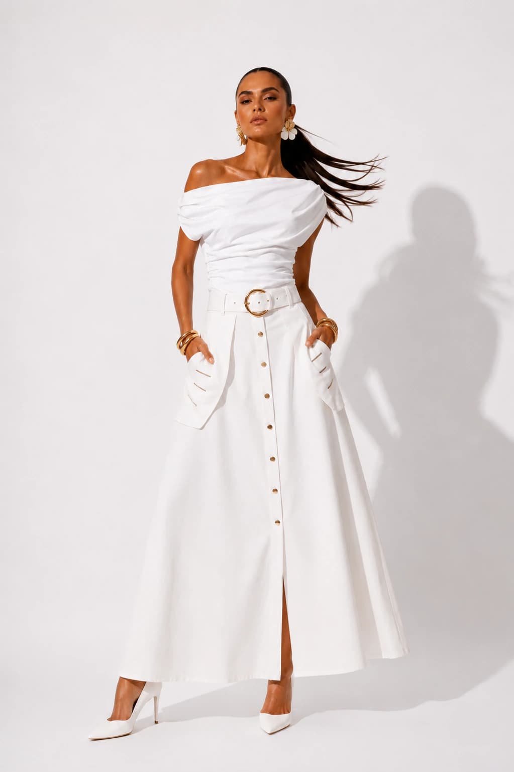 Falda Pétalos Blanco - imagen 2