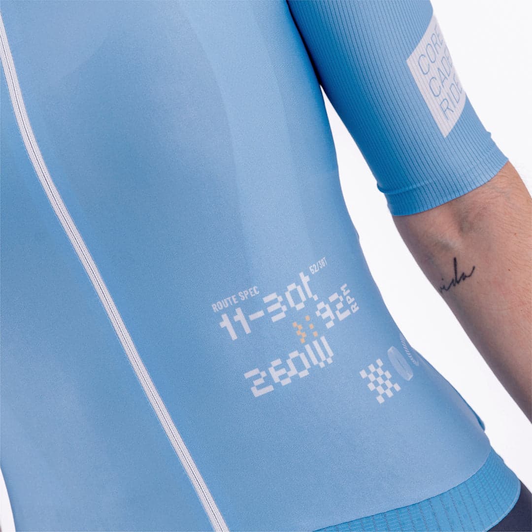 CAMISA CICLISMO MANGA CORTA SOLID BLU AURA PARA MUJER - imagen 4