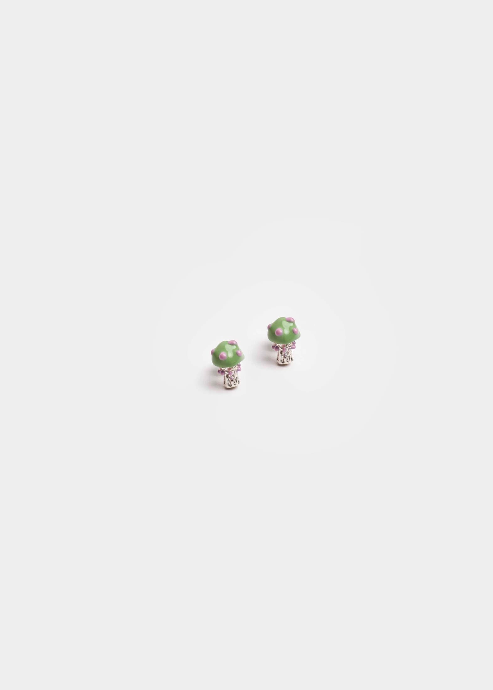 Aretes Seticas pistacho lila - imagen 1