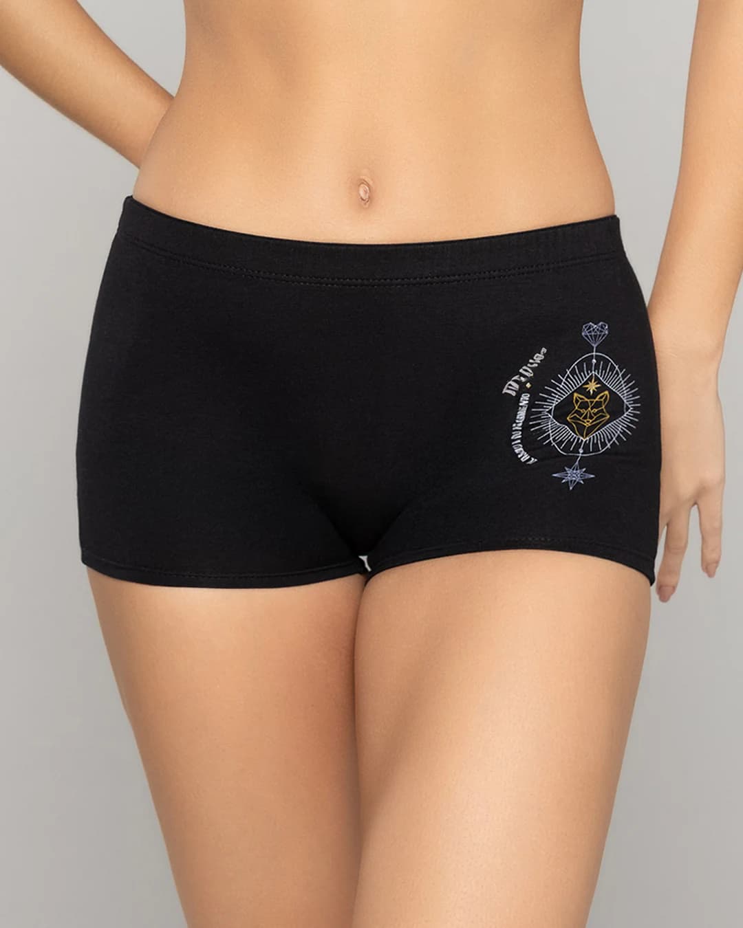 Boxer Largo Tiro Alto en Algodón Estampado para Mujer Ref. 8012 - imagen 8
