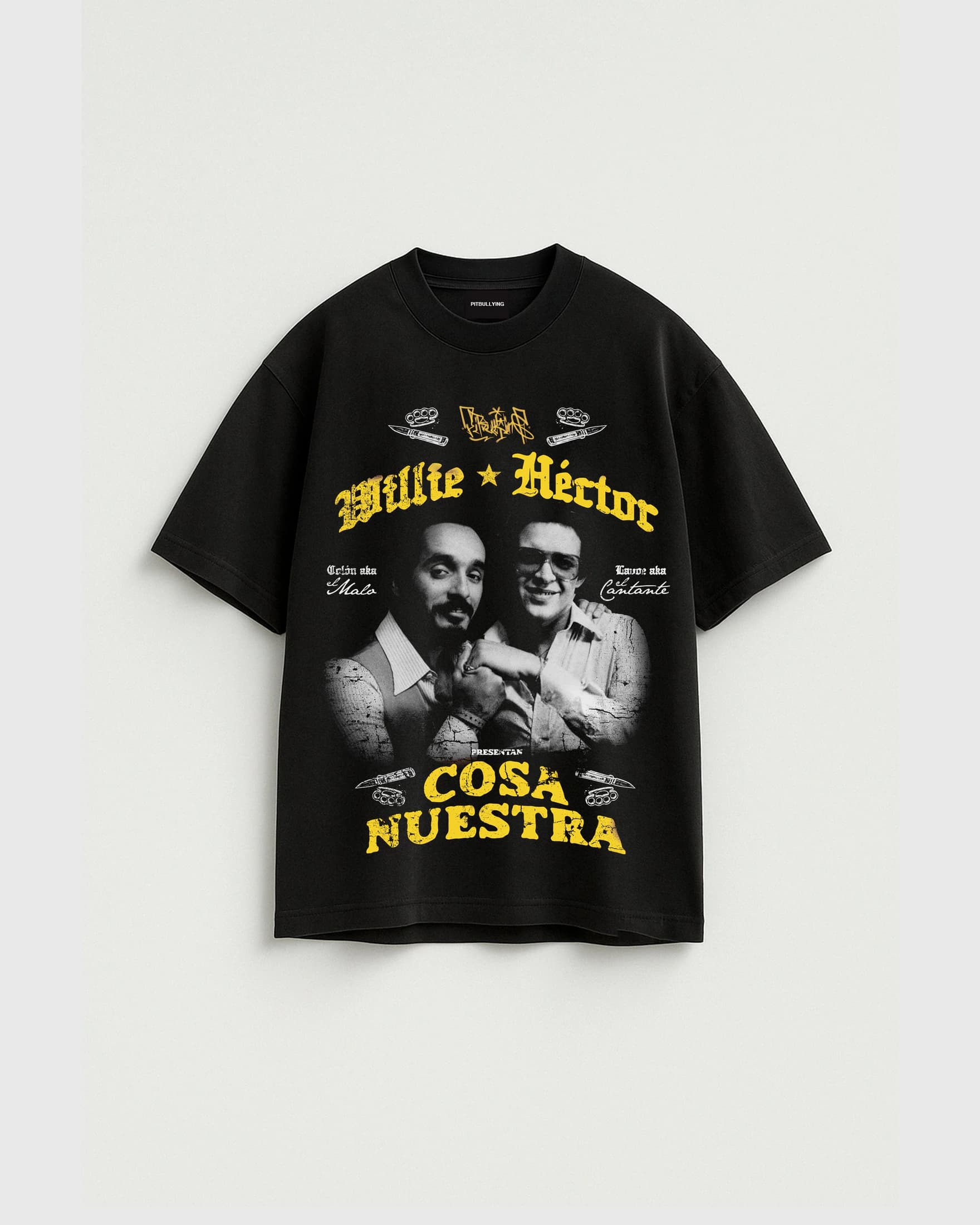 Camiseta Oversize Cosa Nuestra Negra Mujer