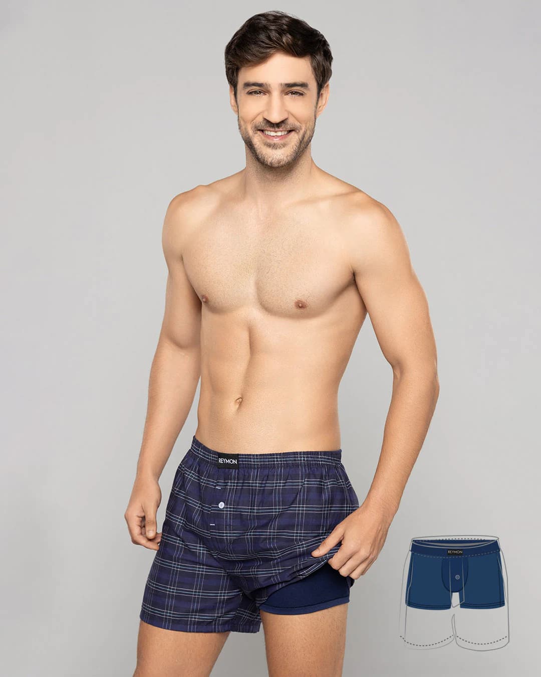 Boxer suelto con boxer interno en poliester Ref. 3052 - imagen 20