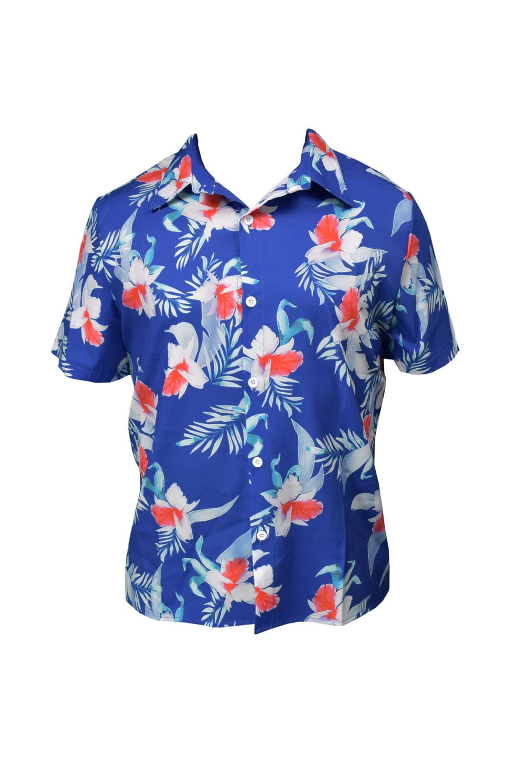 Blue and Pink Hawaiian Shirt
