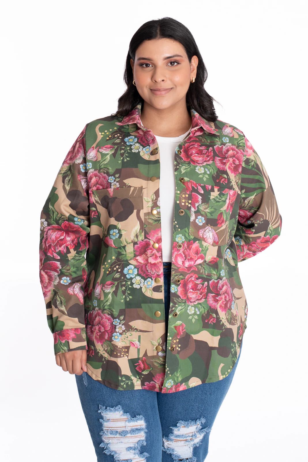 Chaqueta Flores Estampada - imagen 1