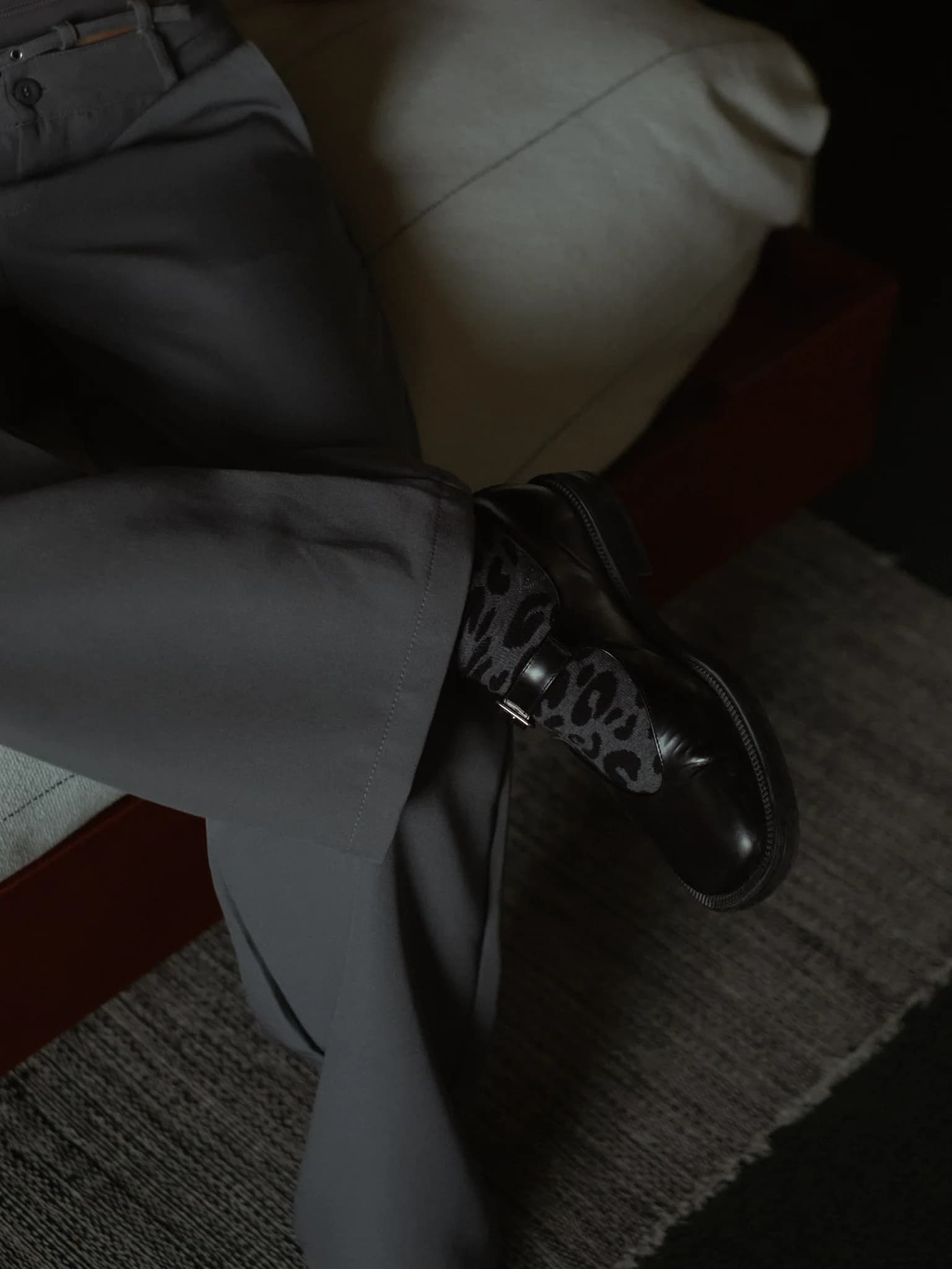 PRINT MIDI SOCKS - GRAY ON GRAY - imagen 4