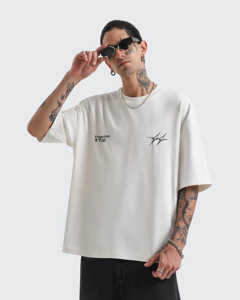 Camiseta Blanca Oversize Streetborn - imagen 3