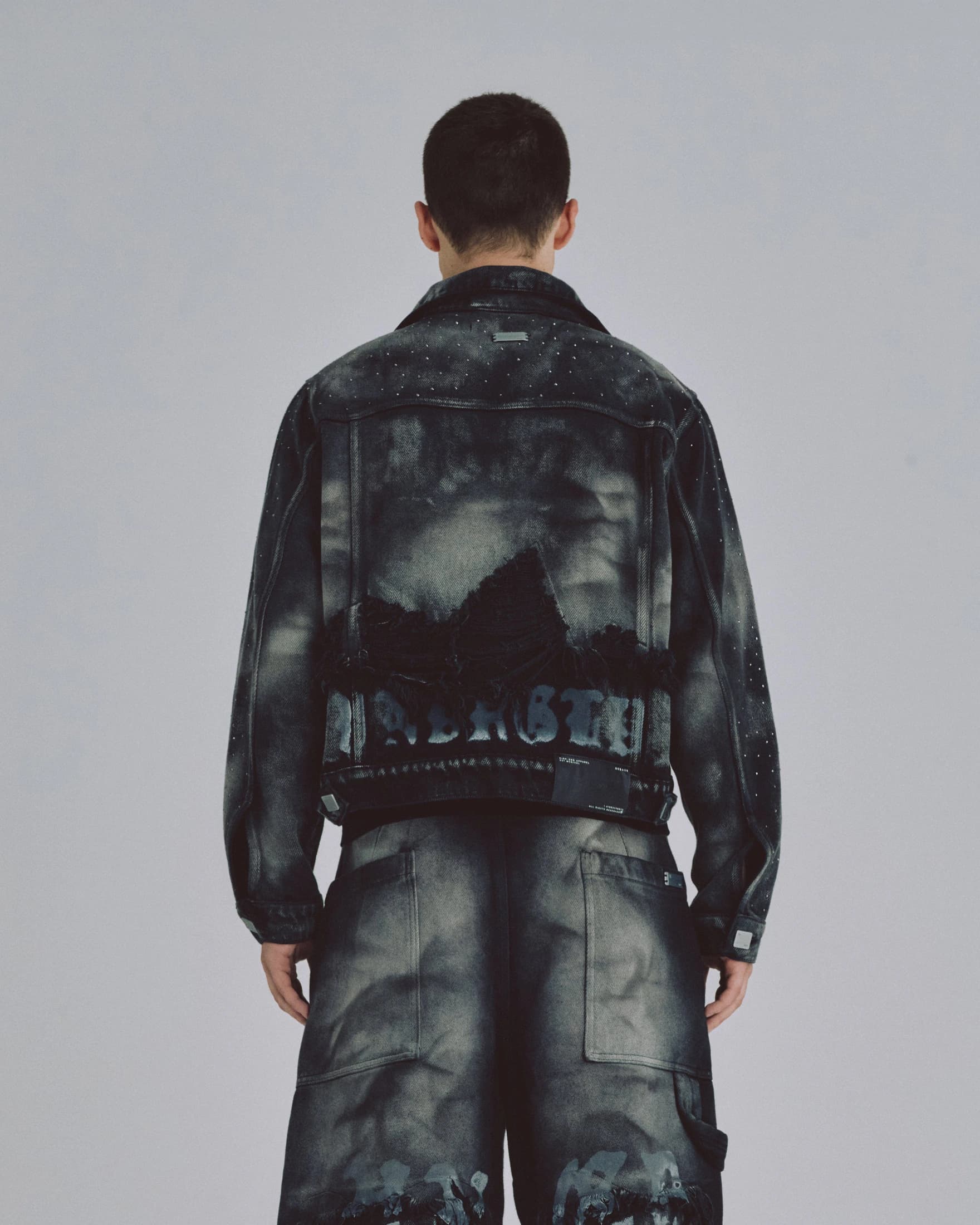 94' UNDRGLD Double Destroyed Jacket Vintage Gray - imagen 7
