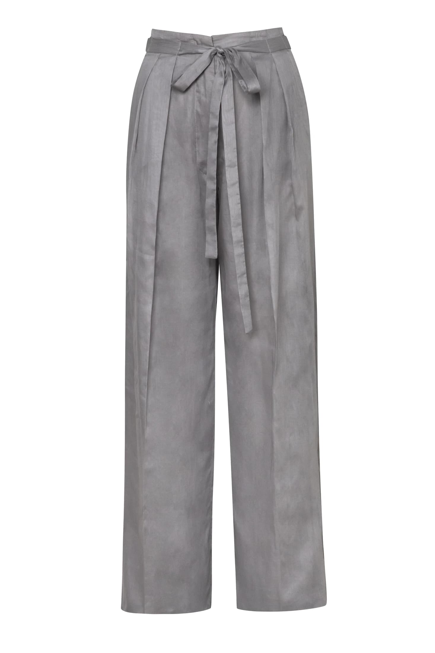 Pleated Cotton Voile Wide-Leg Pants - imagen 2