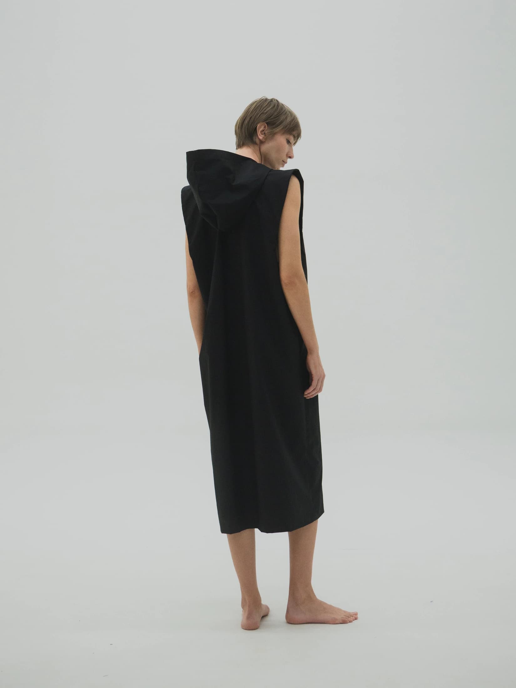 Hooded shirt-dress Woman